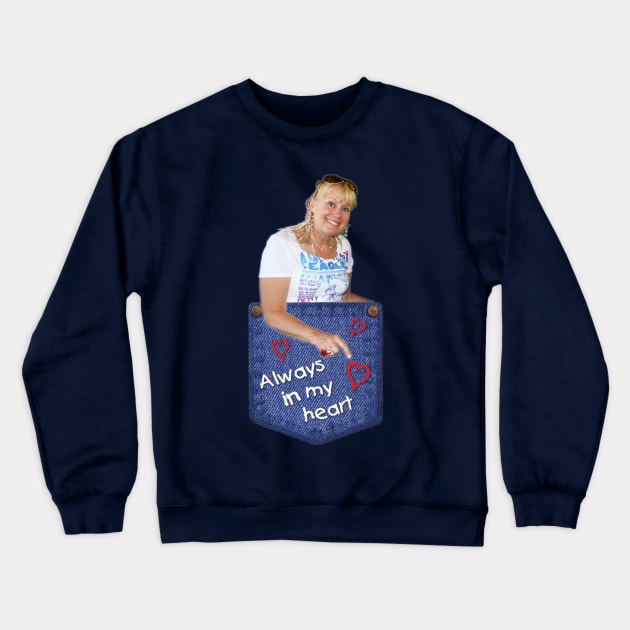 Always in my heart pocket Navy Crewneck Sweatshirt by ExplOregon